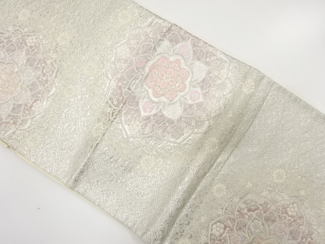 アンティーク　華紋織り出し袋帯(着用可)